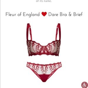 Fleur of England Dare Bra and Panty Set 34C/ medium